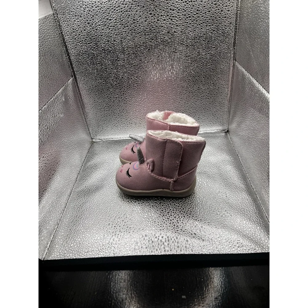 Wonder Nation Toddler Pink Unicorn Boots Size 3 Non Marking